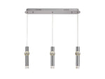 Shimsre 3 Light Linear Pendant, 3 x 5W LED, 3000K, 304lm, Polished Chrome, 3yrs Warranty