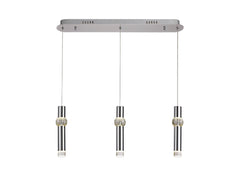 Shimsre 3 Light Linear Pendant, 3 x 5W LED, 3000K, 304lm, Polished Chrome, 3yrs Warranty