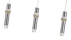 Shimsre 3 Light Linear Pendant, 3 x 5W LED, 3000K, 304lm, Polished Chrome, 3yrs Warranty