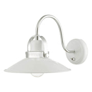 Dar Liden Wall Light White And Polished Chrome - Cusack Lighting