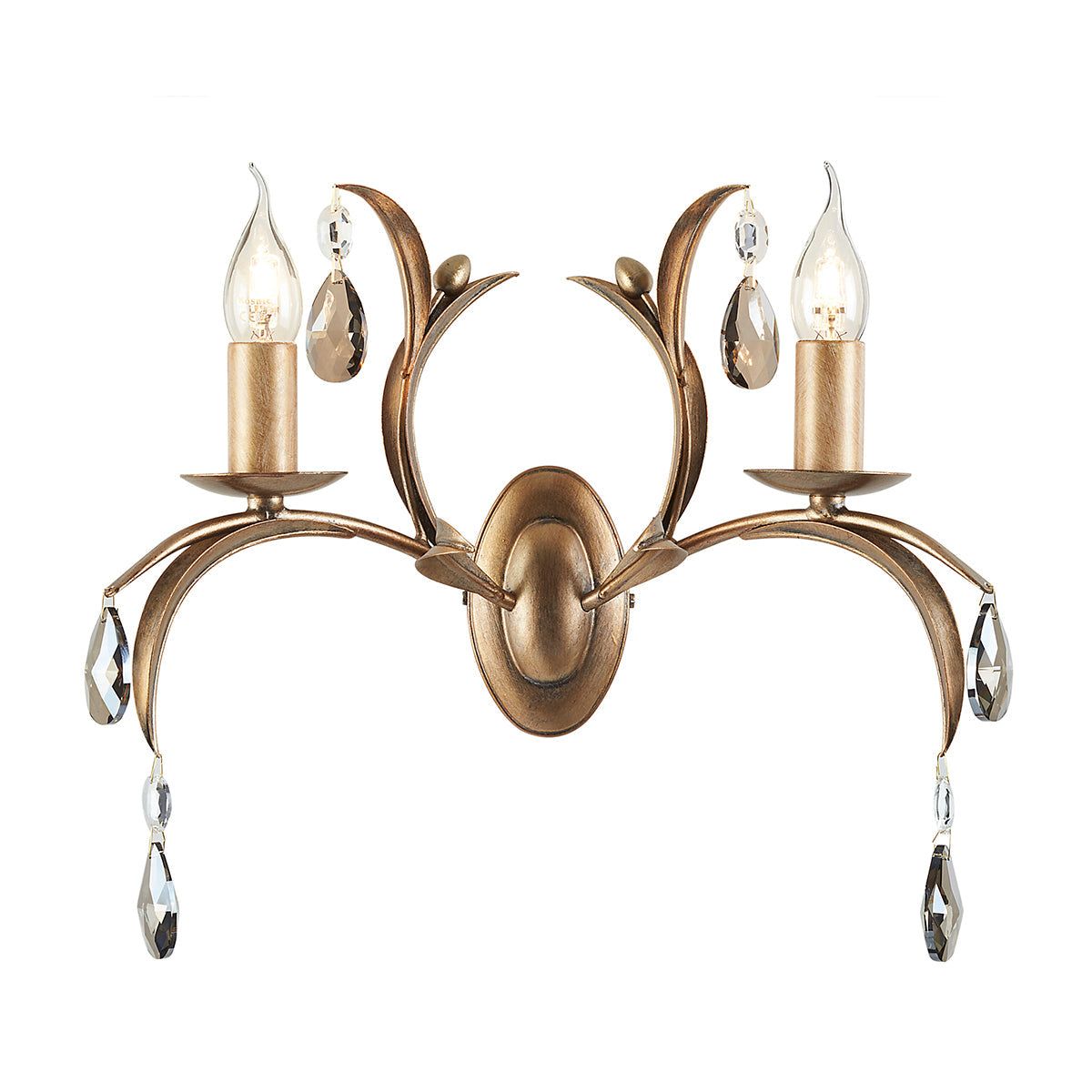 Lily 2Lt Wall Light - Bronze Patina Finish