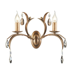 Lily 2Lt Wall Light - Bronze Patina Finish