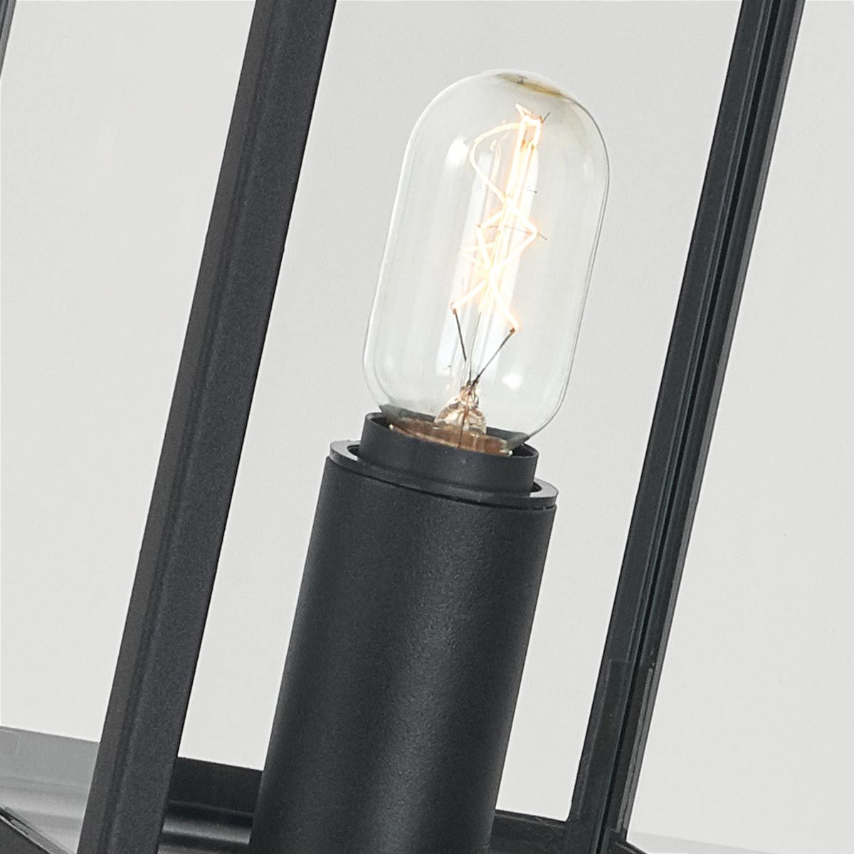 Lofoten 1 Light Pillar - Black IP44 E27