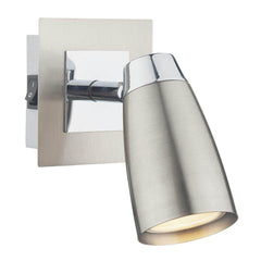 Dar Loft 1 Light Low Energy Spot Switch Satin Chrome/ Polished Chrome - Cusack Lighting