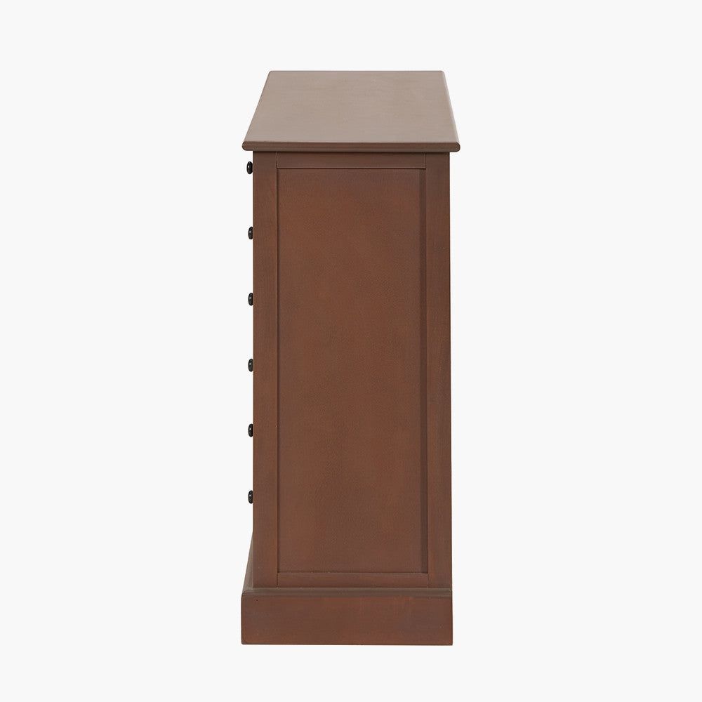 Loft Pine Wood 6 Drawer Unit - Sage Multi Coloured Finish