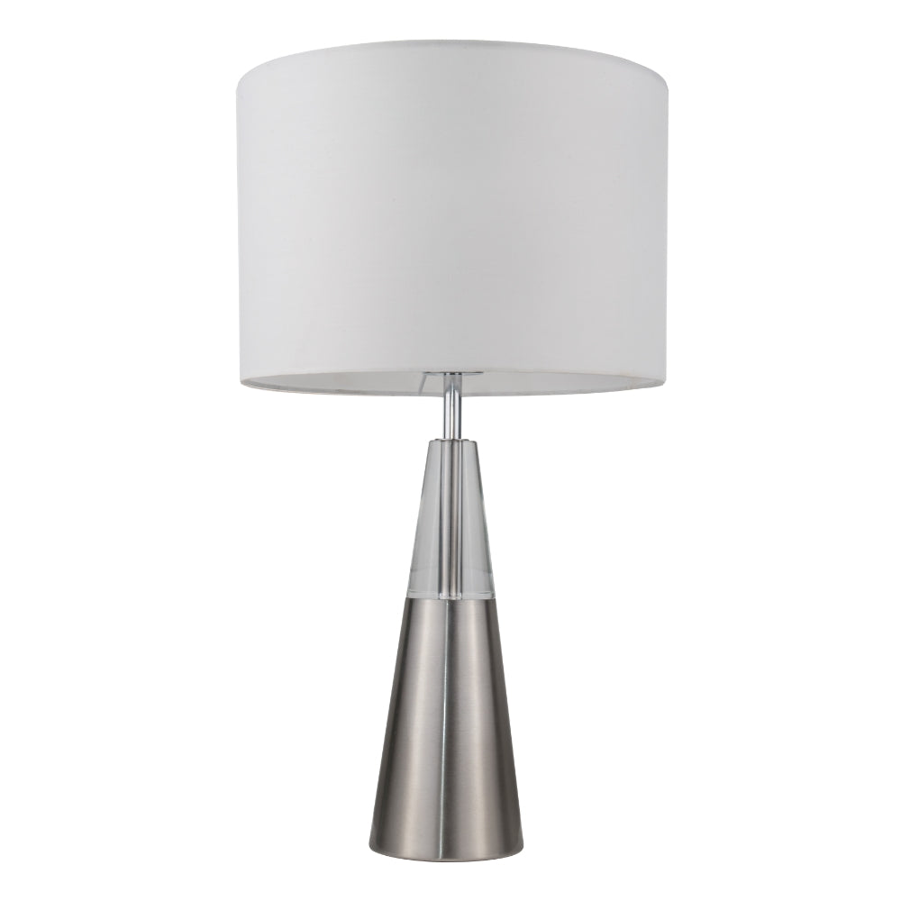 Lola Crystal Table Lamp- Satin Gold/ Satin Chrome Finishes