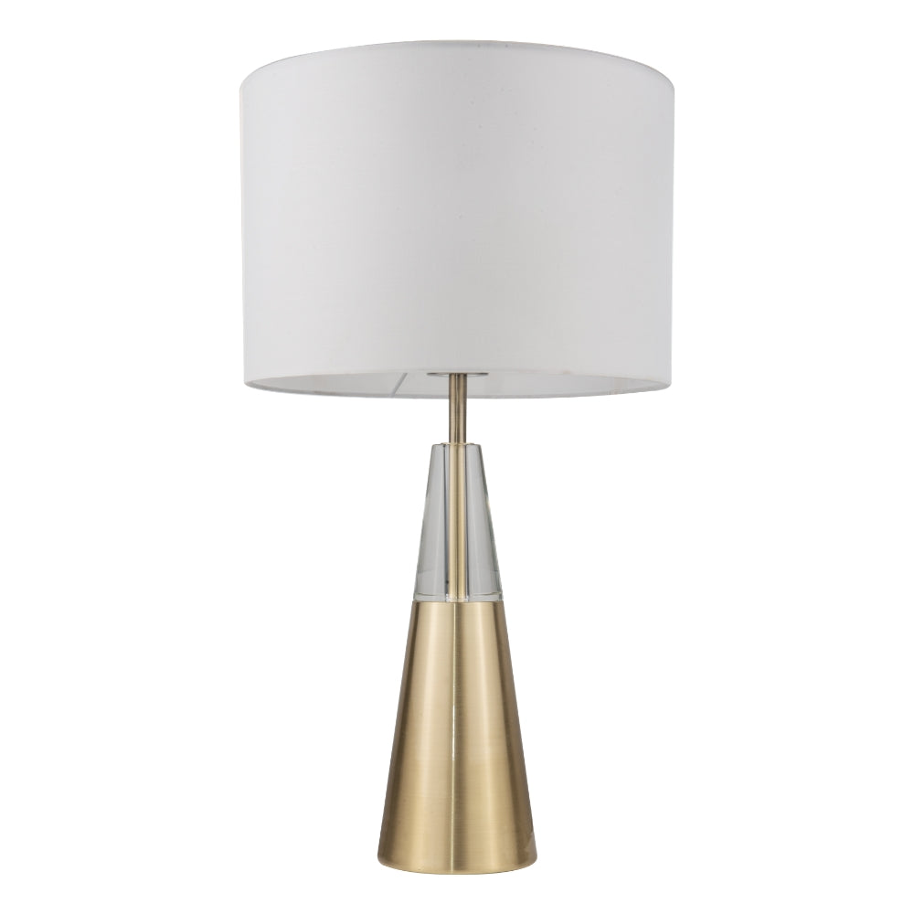 Lola Crystal Table Lamp- Satin Gold/ Satin Chrome Finishes