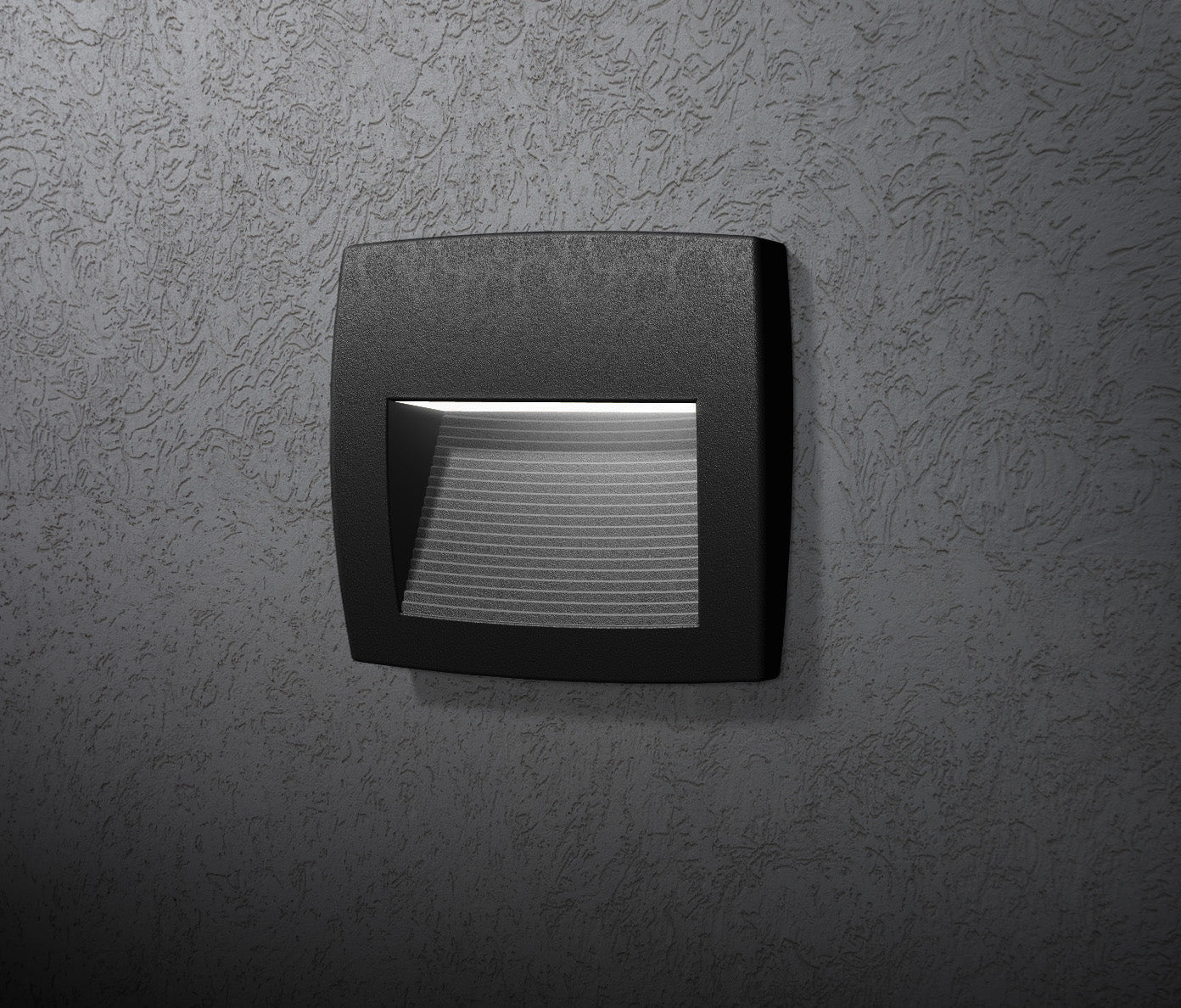 Lorenza 150/190/270mm Outdoor Recessed Wall Light - Black/Grey Finish