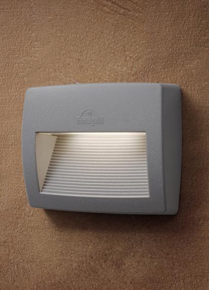 Lorenza 150/190/270mm Outdoor Recessed Wall Light - Black/Grey Finish