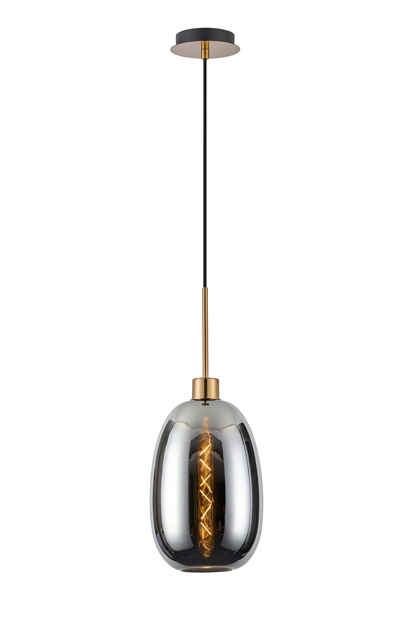 Lori 1.7m Single Pendant, 1 Light Adjustable E27- Antique Gold w Various Finishes