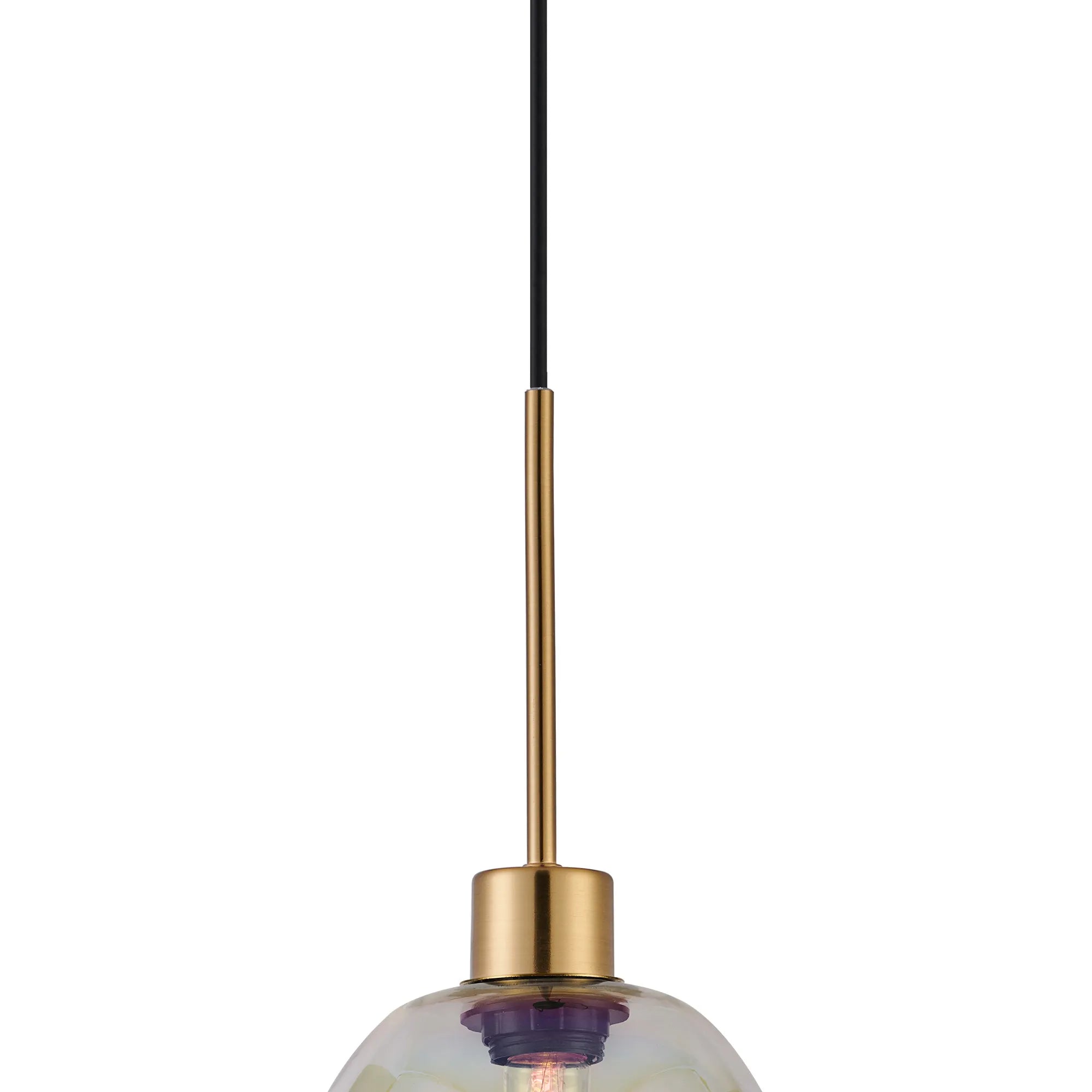Lori 1.7m Single Pendant, 1 Light Adjustable E27- Antique Gold w Various Finishes