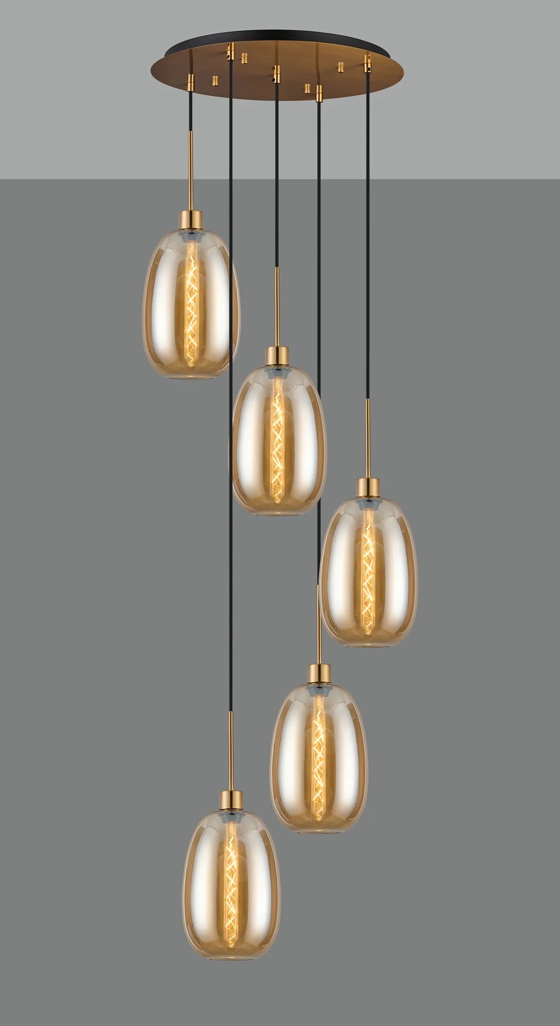 Lori 5 Light Cluster Pendant, Adjustable E27