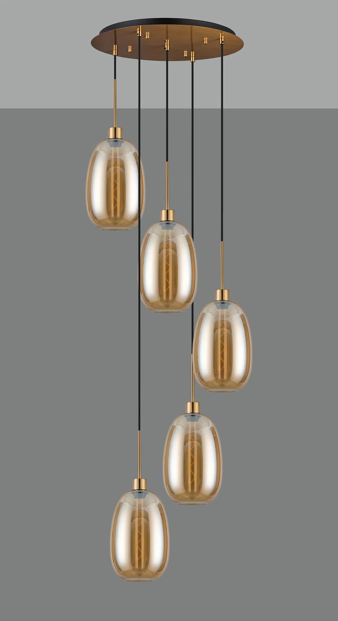 Lori 5 Light Cluster Pendant, Adjustable E27