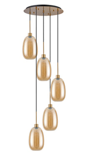 Lori 5 Light Cluster Pendant, Adjustable E27