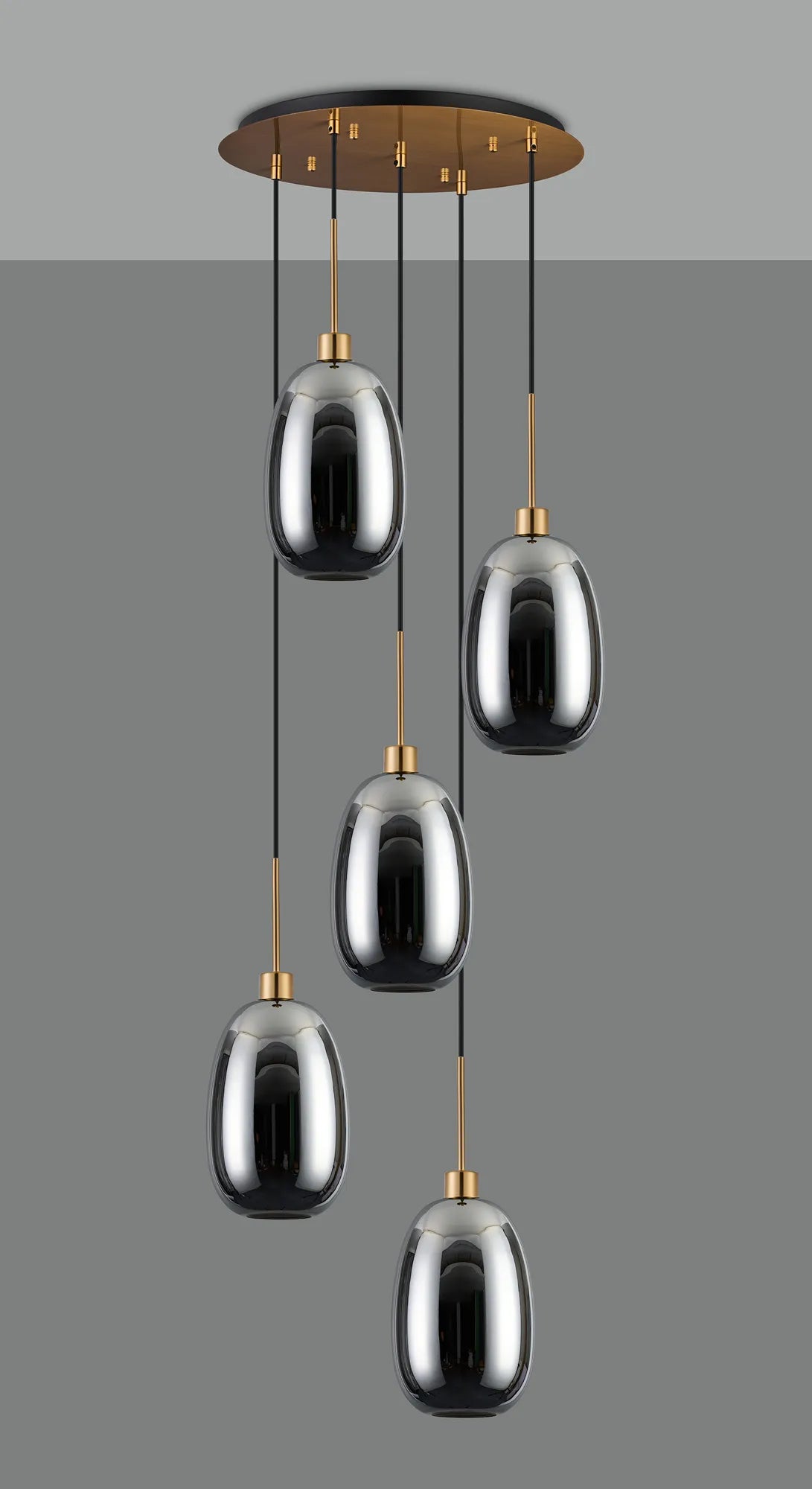 Lori 5 Light Cluster Pendant, Adjustable E27