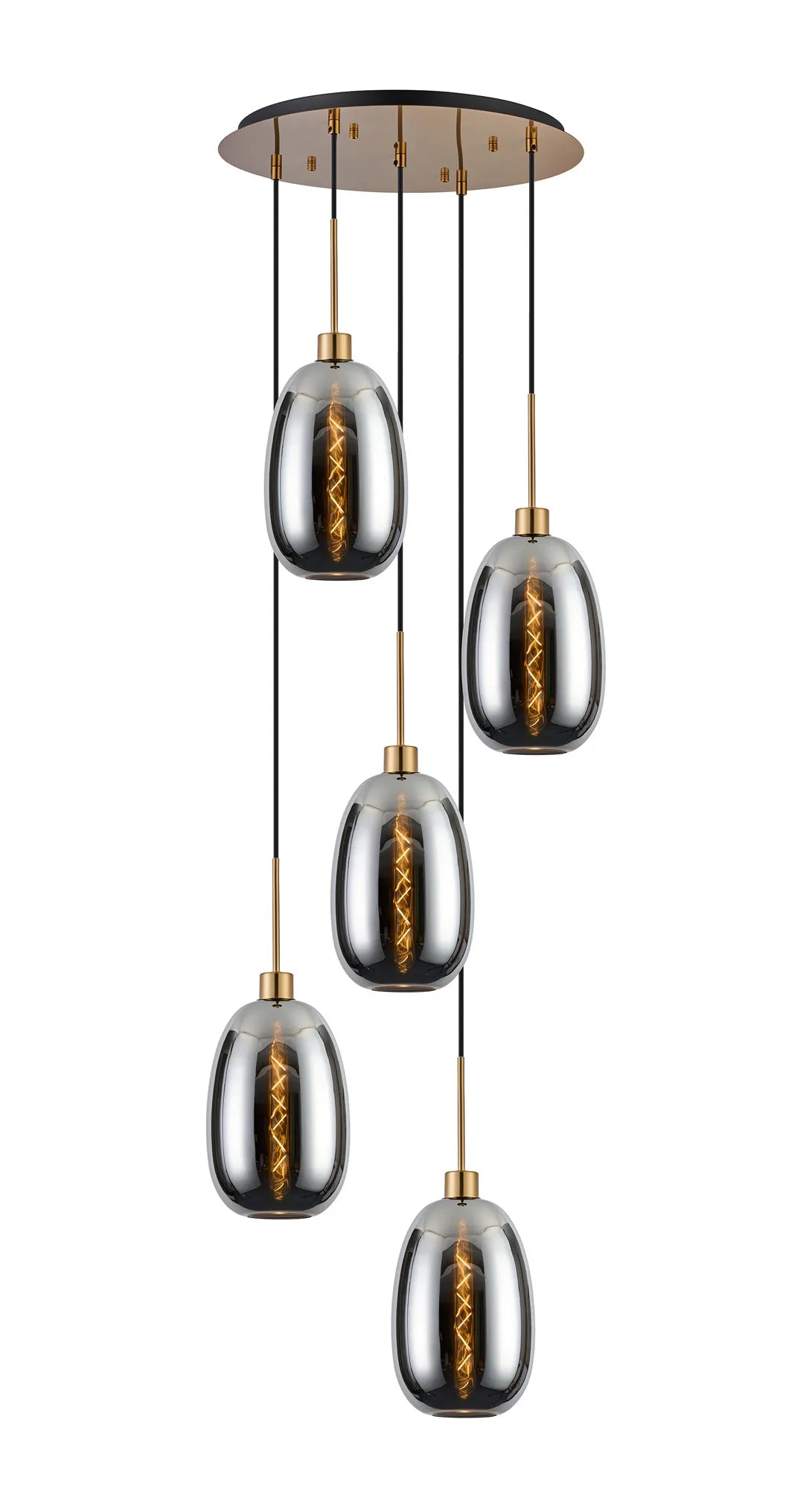 Lori 5 Light Cluster Pendant, Adjustable E27