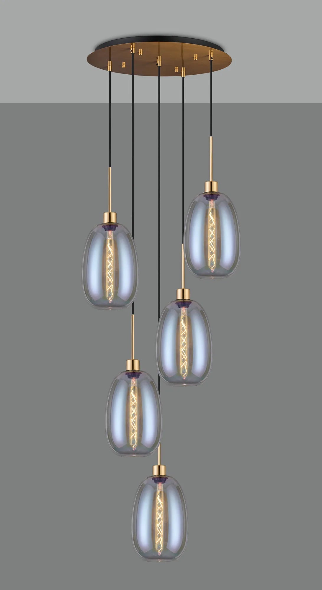 Lori 5 Light Cluster Pendant, Adjustable E27