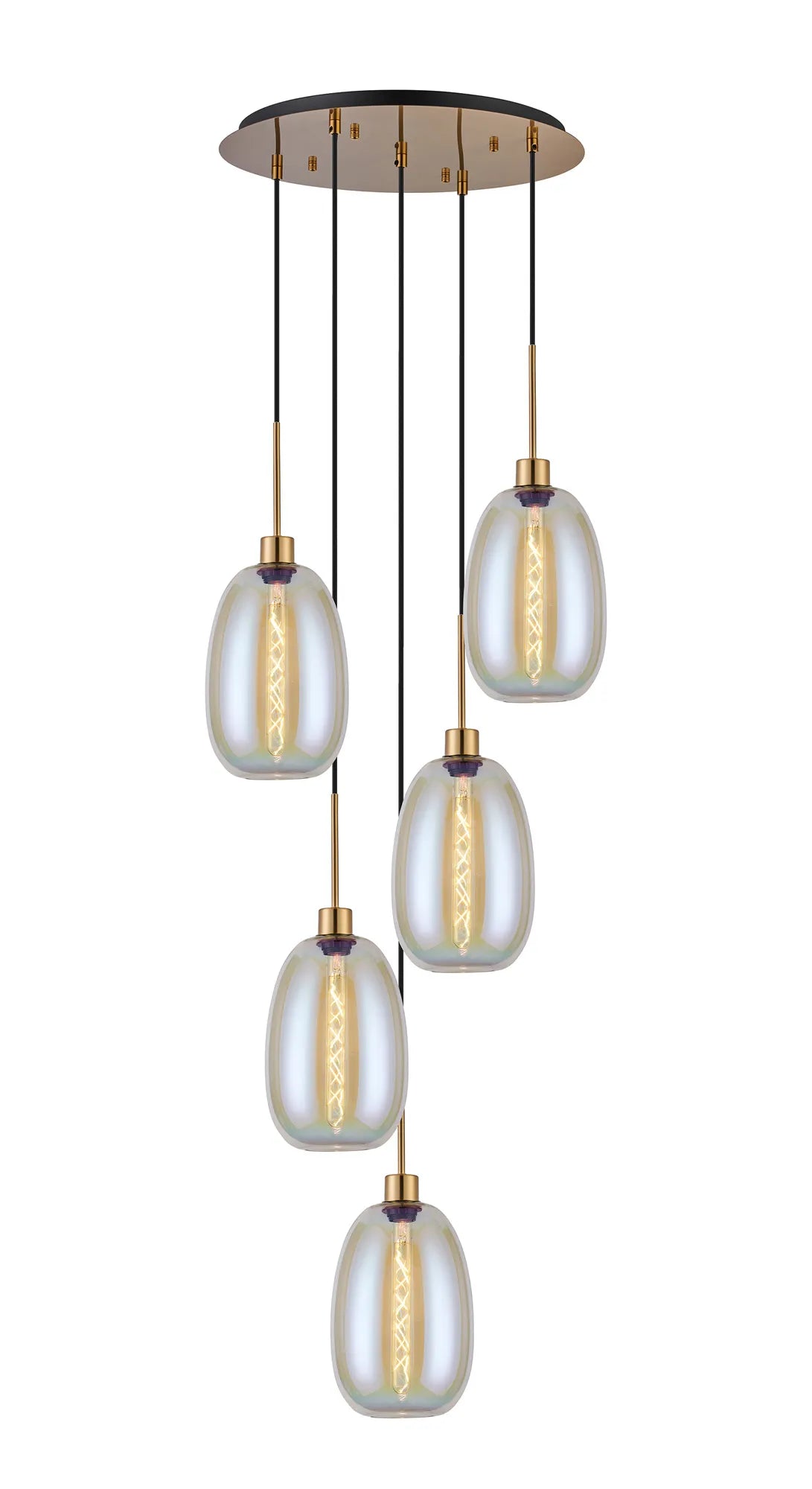 Lori 5 Light Cluster Pendant, Adjustable E27