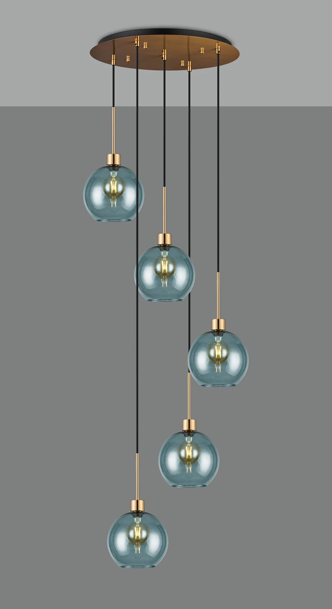 Lori 5 Light Cluster Pendant, Adjustable E27