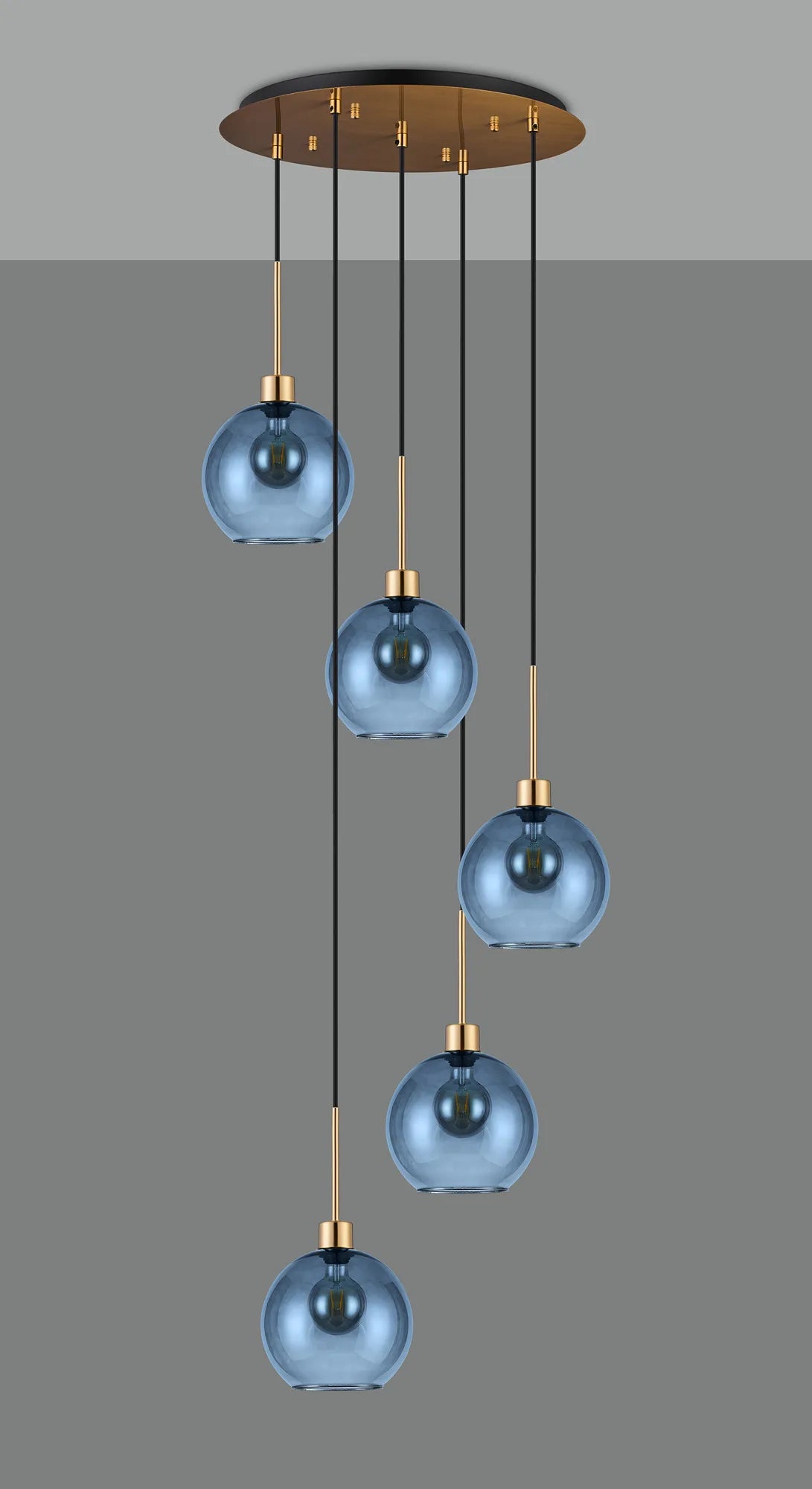 Lori 5 Light Cluster Pendant, Adjustable E27