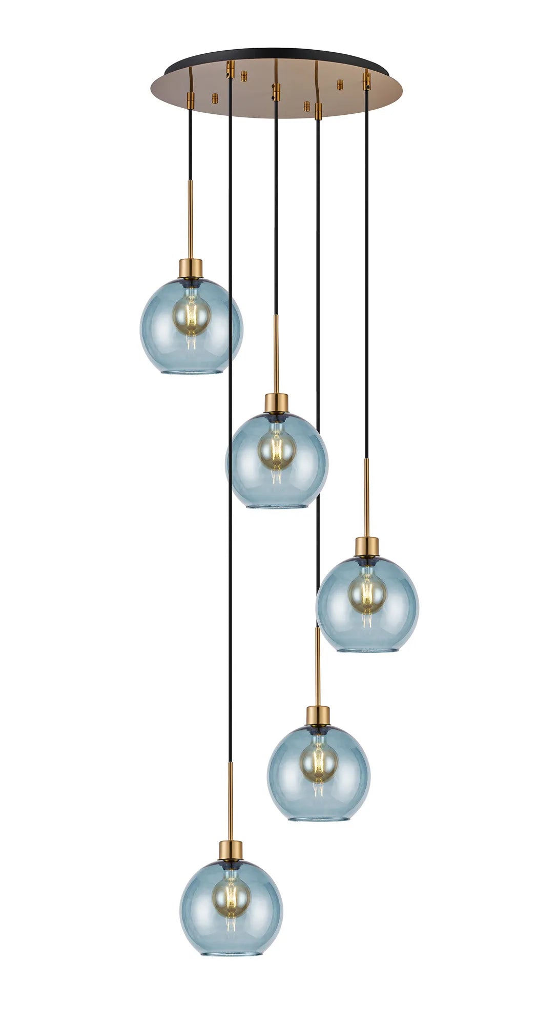 Lori 5 Light Cluster Pendant, Adjustable E27