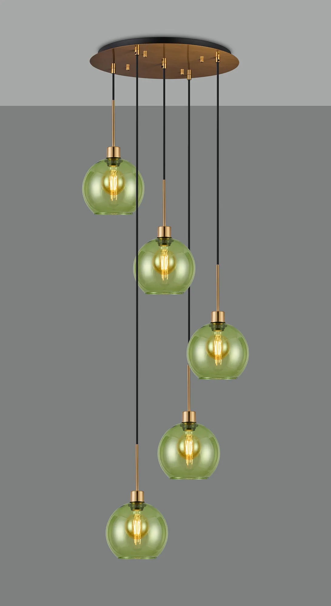 Lori 5 Light Cluster Pendant, Adjustable E27