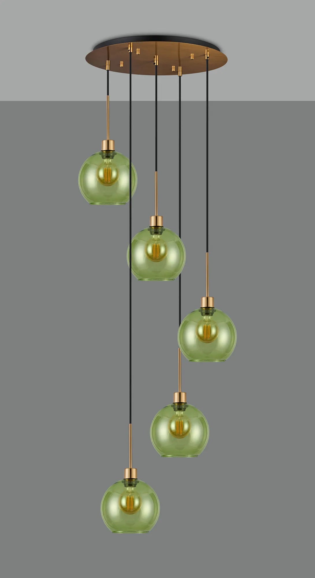 Lori 5 Light Cluster Pendant, Adjustable E27