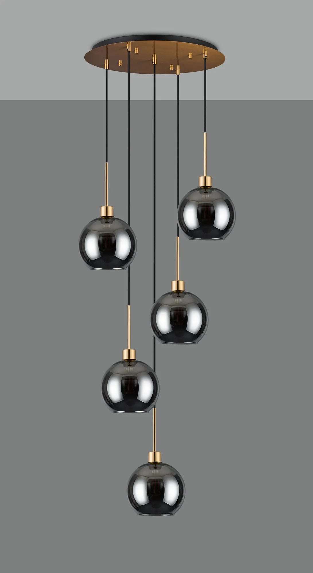 Lori 5 Light Cluster Pendant, Adjustable E27