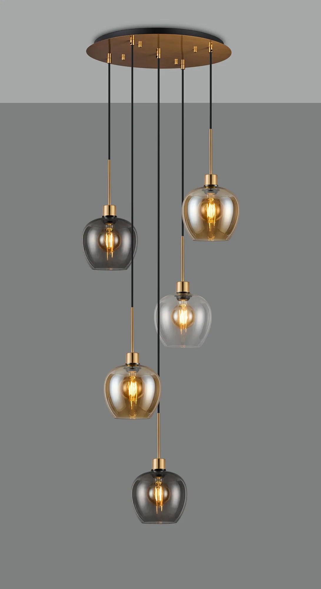 Lori 5 Light Cluster Pendant, Adjustable E27