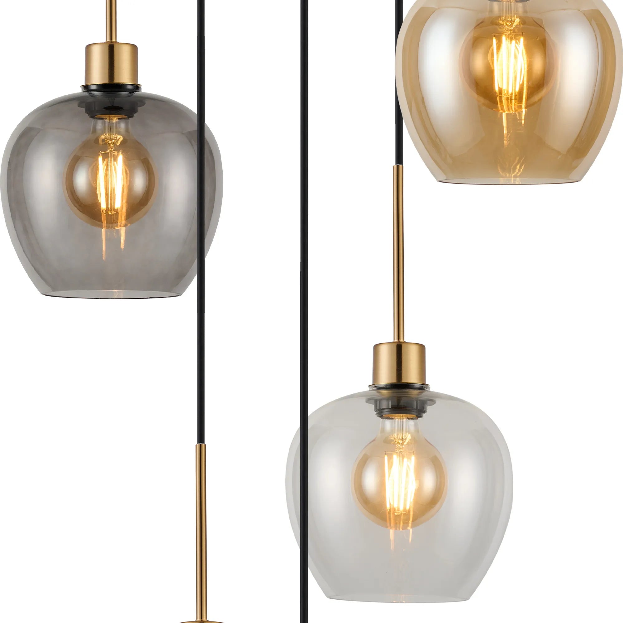 Lori 5 Light Cluster Pendant, Adjustable E27