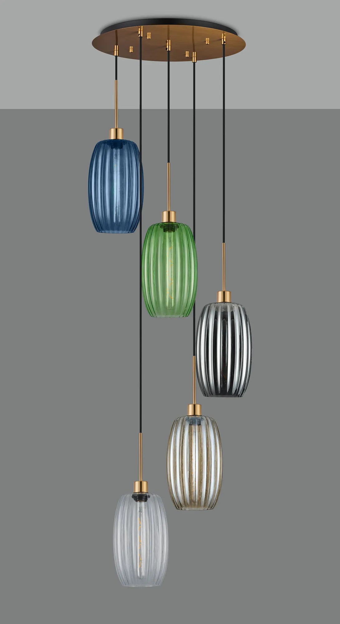 Lori 5 Light Cluster Pendant, Adjustable E27