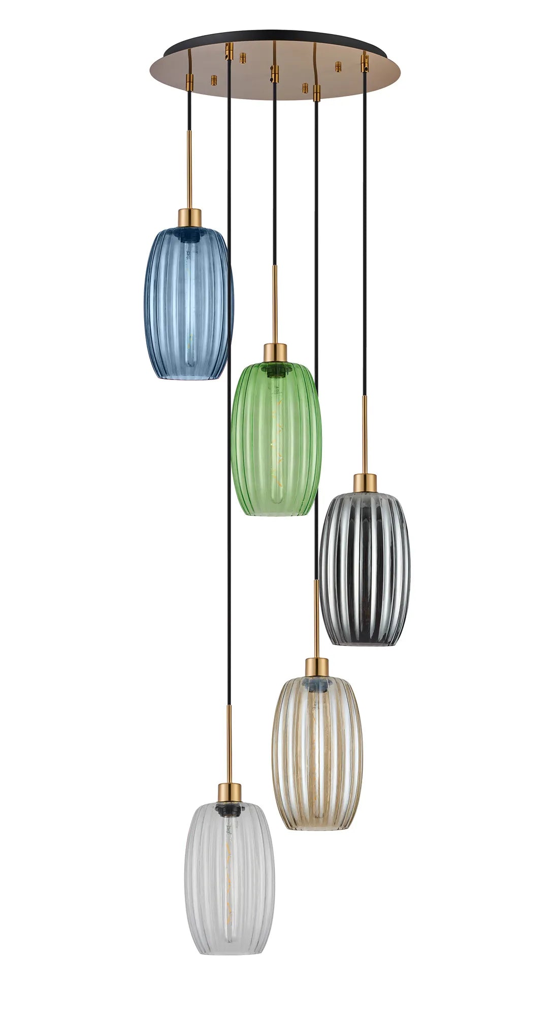 Lori 5 Light Cluster Pendant, Adjustable E27