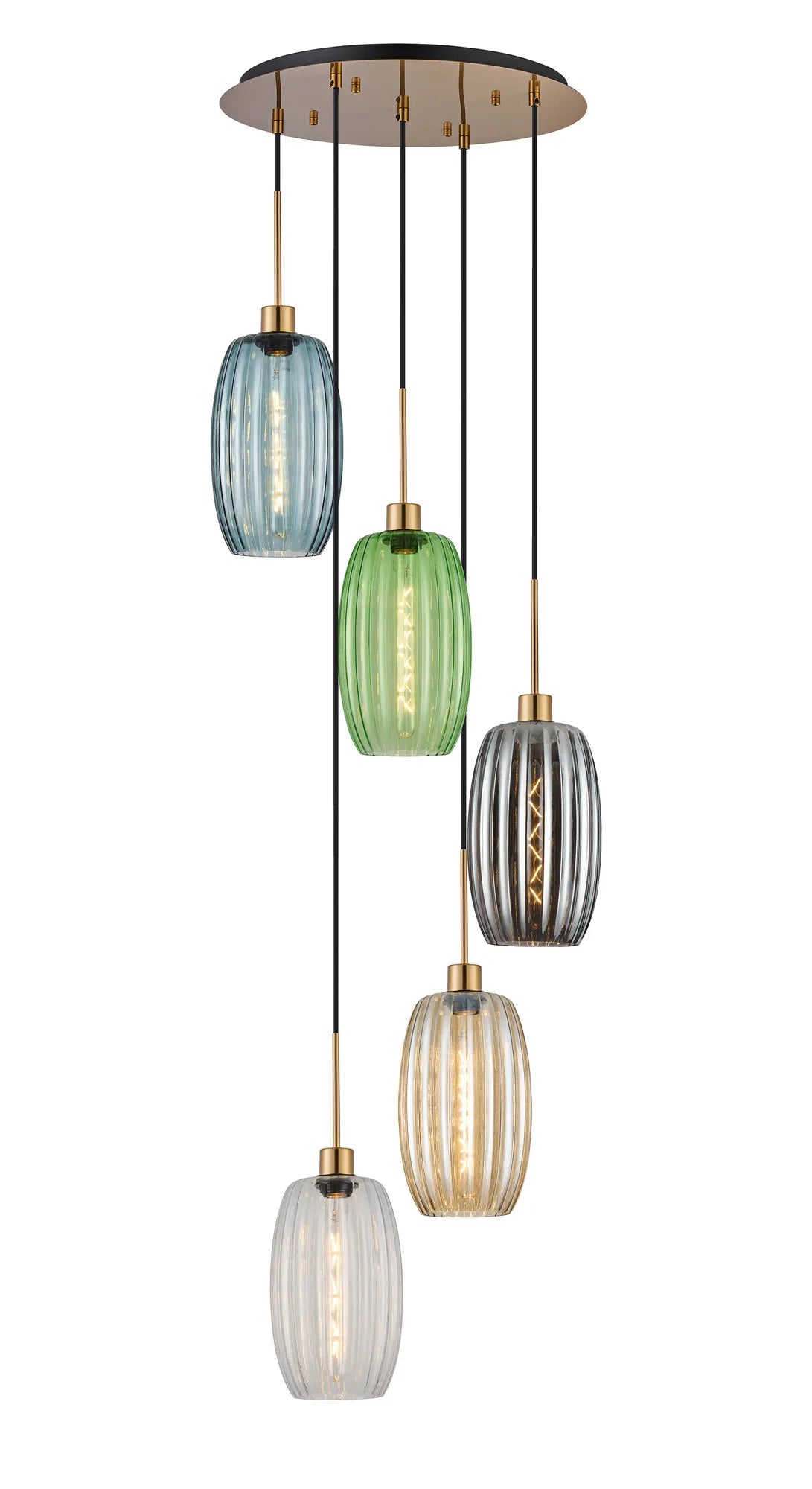 Lori 5 Light Cluster Pendant, Adjustable E27