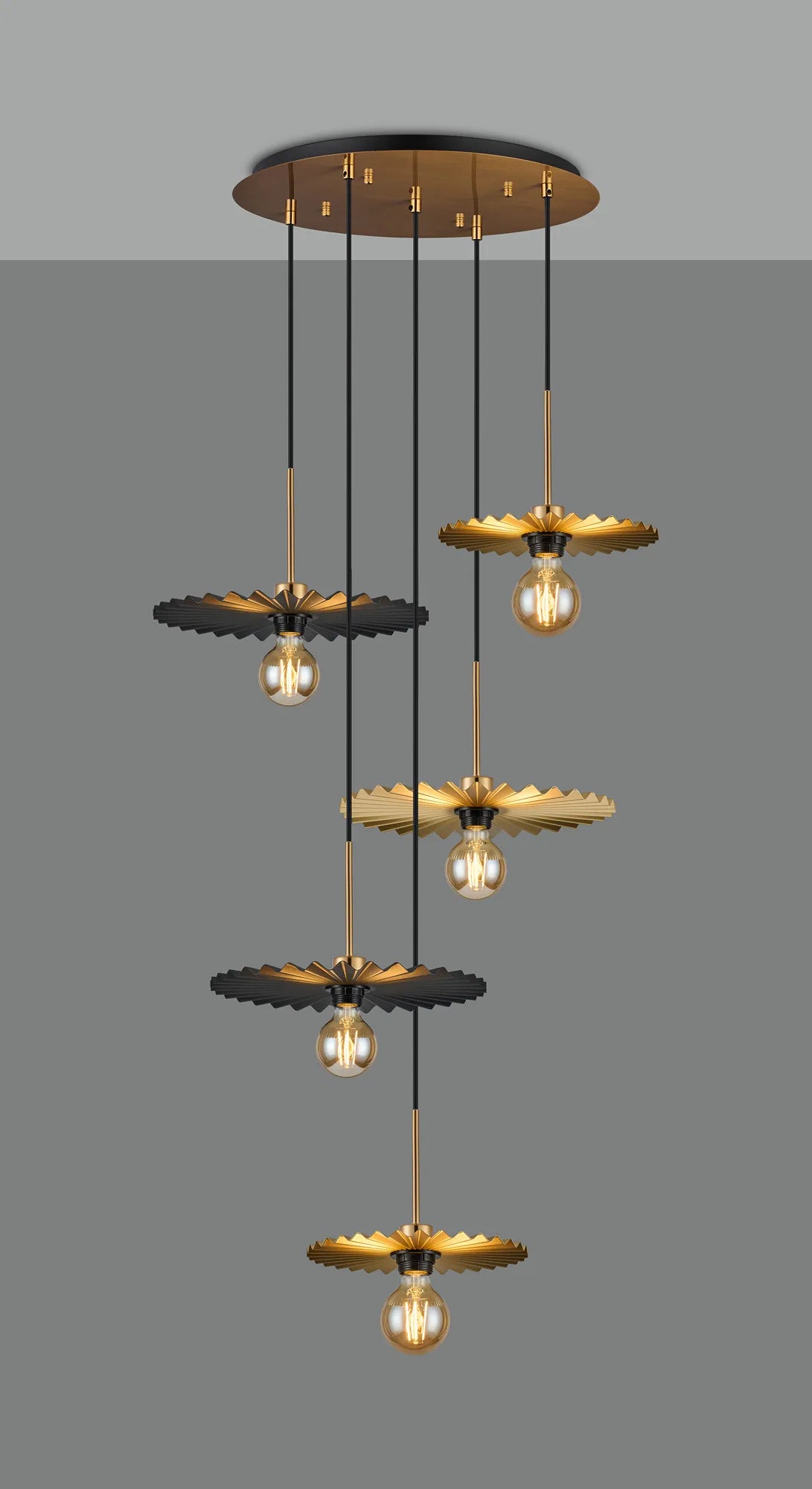 Lori 5 Light Cluster Pendant, Adjustable E27