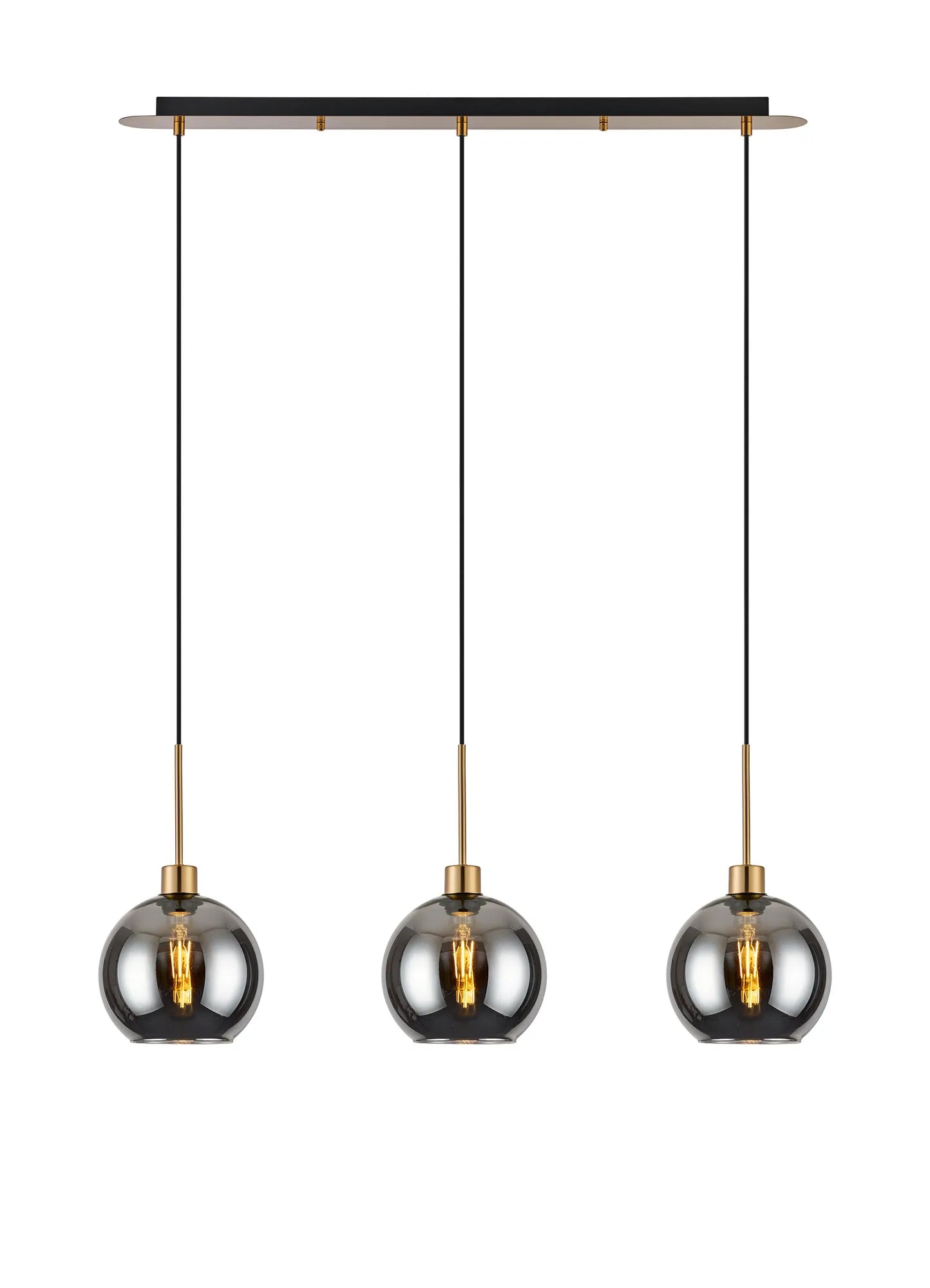 Lori 3Lt Linear Pendant- Antique Gold w Various Finishes