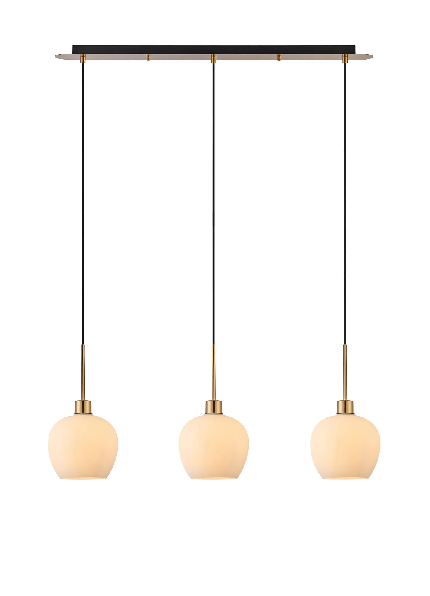 Lori 3Lt Linear Pendant- Antique Gold w Various Finishes