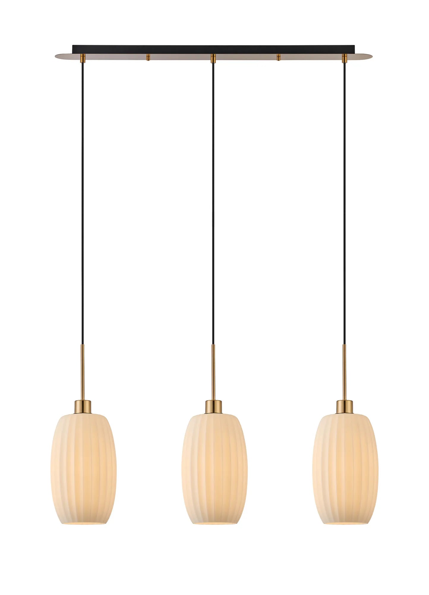 Lori 3Lt Linear Pendant- Antique Gold w Various Finishes