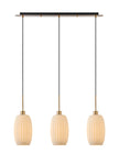 Lori 3Lt Linear Pendant- Antique Gold w Various Finishes