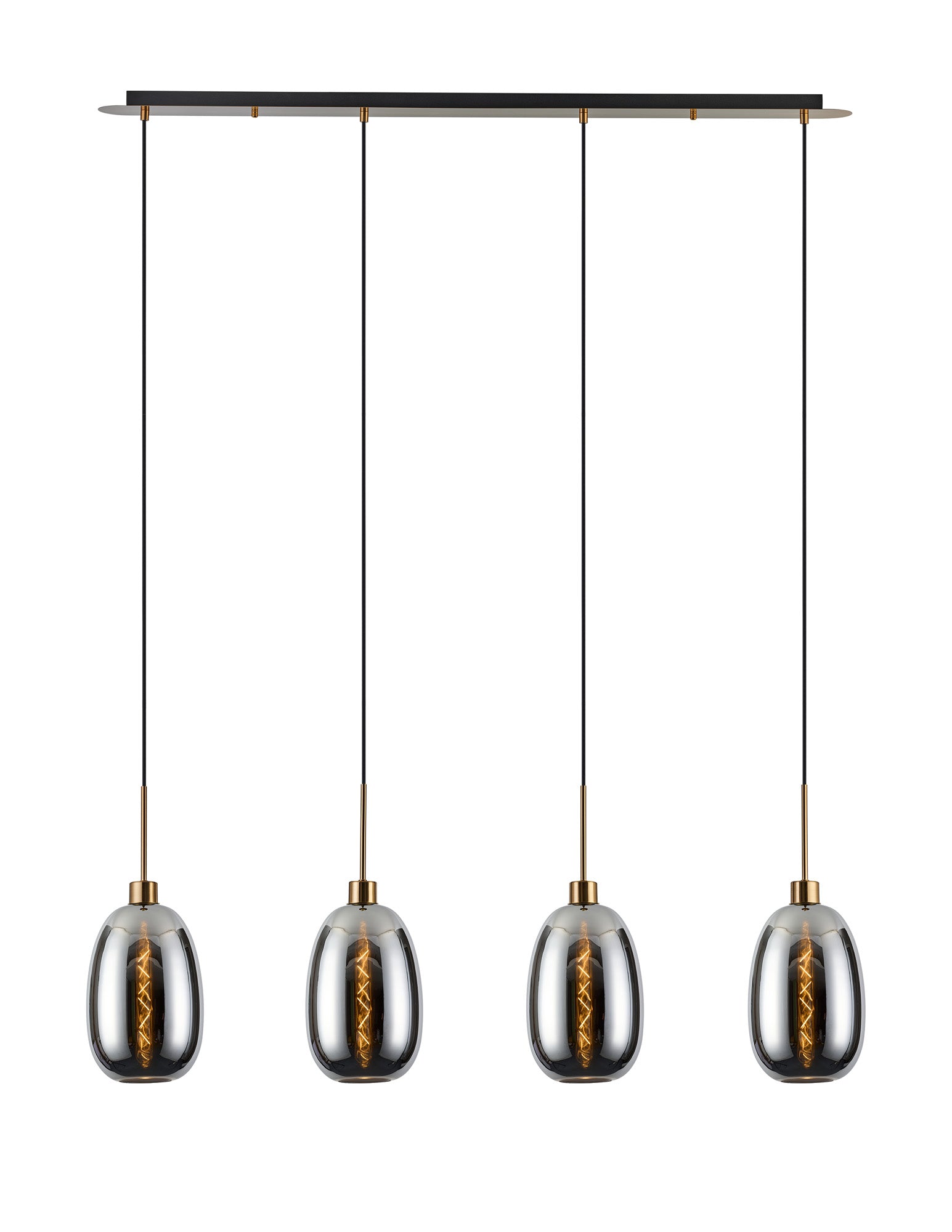 Lori 4Lt Linear Pendant- Antique Gold w Various Finishes