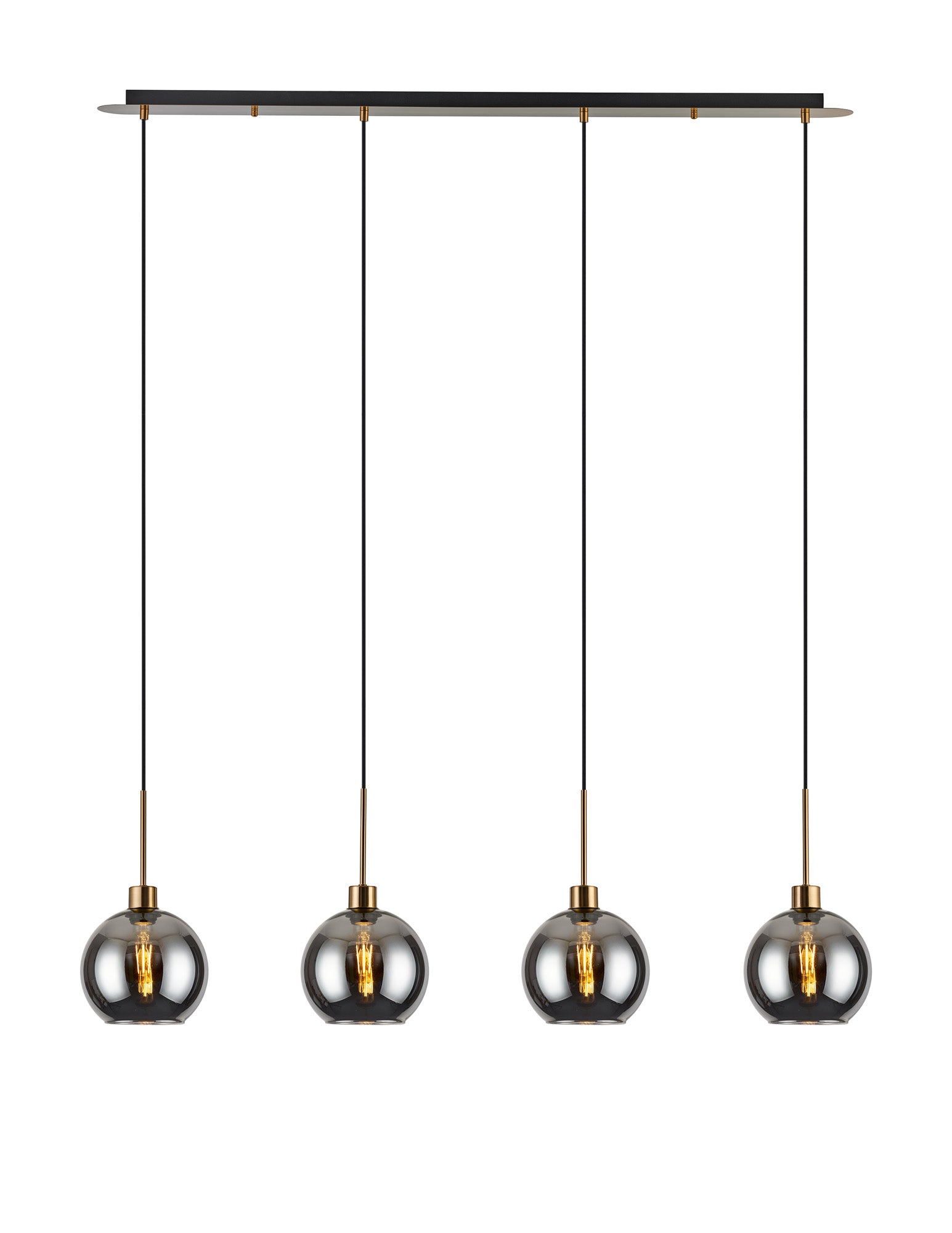 Lori 4Lt Linear Pendant- Antique Gold w Various Finishes