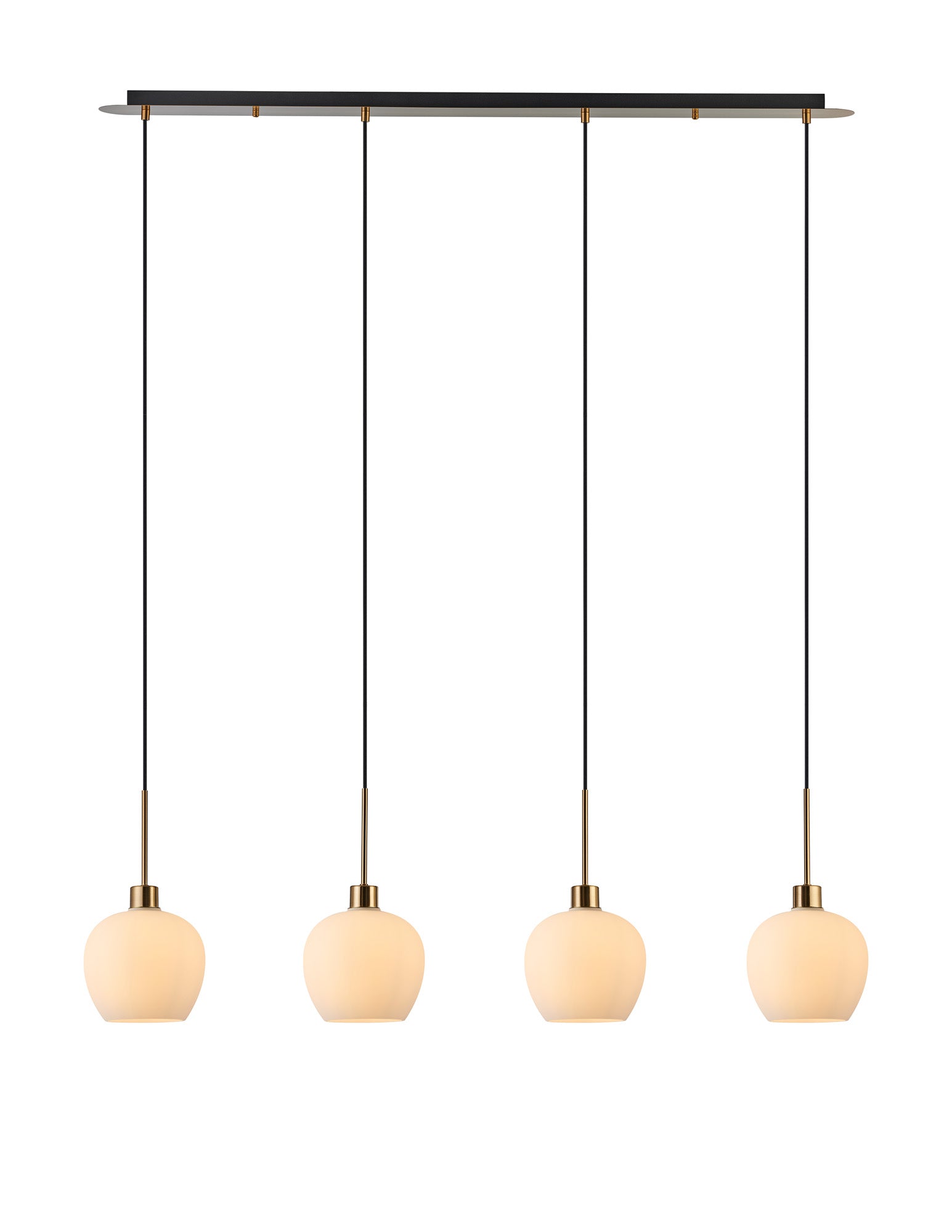 Lori 4Lt Linear Pendant- Antique Gold w Various Finishes