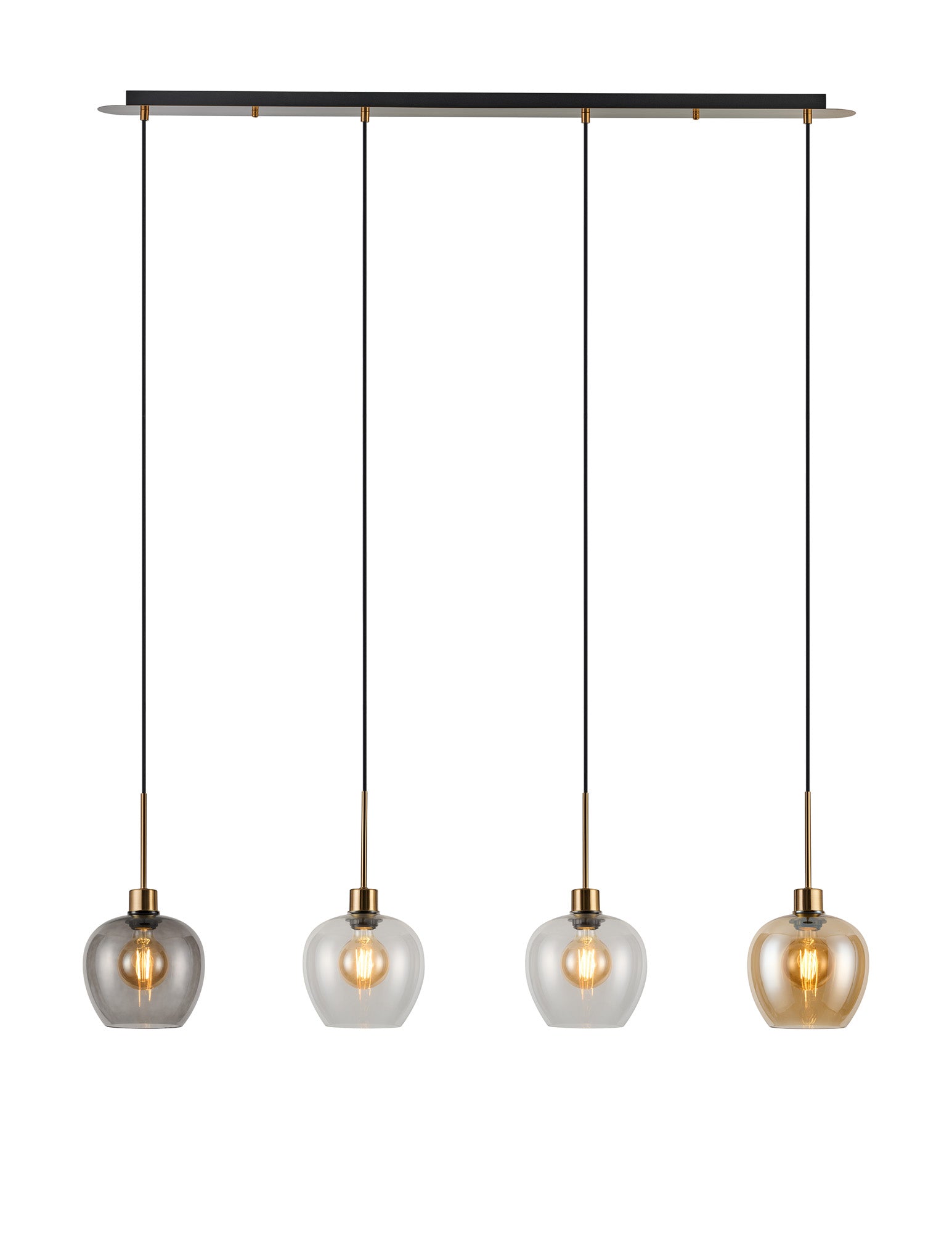 Lori 4Lt Linear Pendant- Antique Gold w Various Finishes