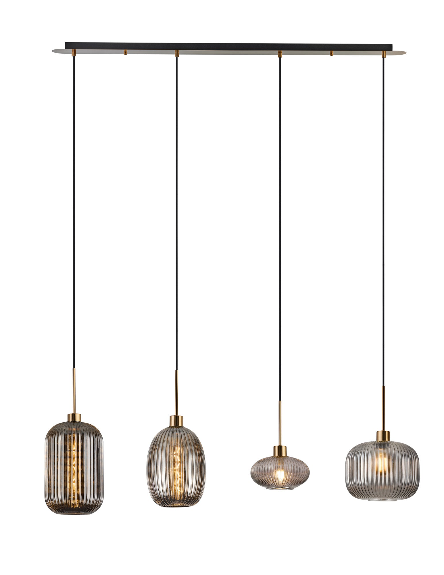 Lori 4Lt Linear Pendant- Antique Gold w Various Finishes