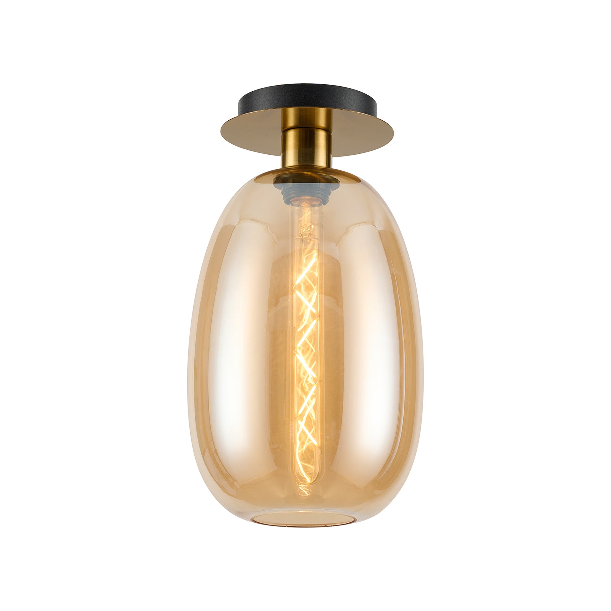 Lori 15cm Round Ceiling Flush Light- Antique Gold w Various Finishes