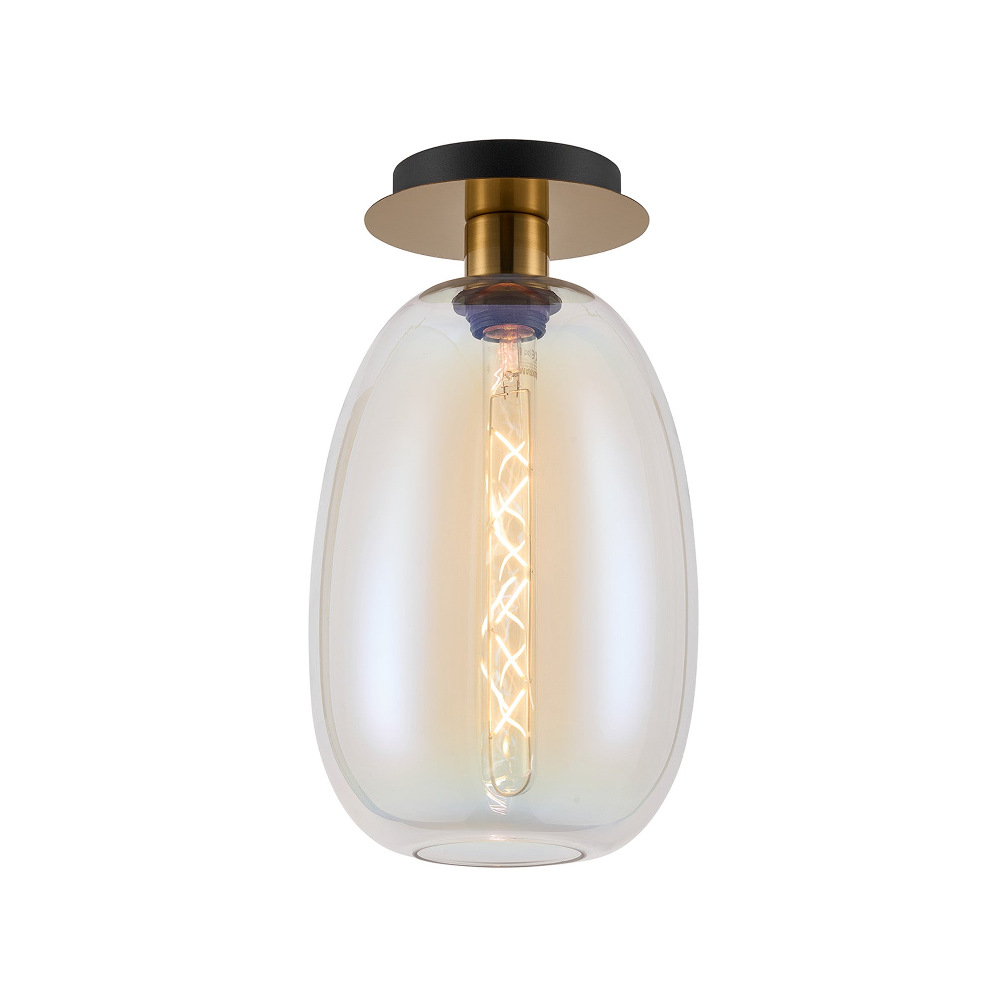 Lori 15cm Round Ceiling Flush Light- Antique Gold w Various Finishes