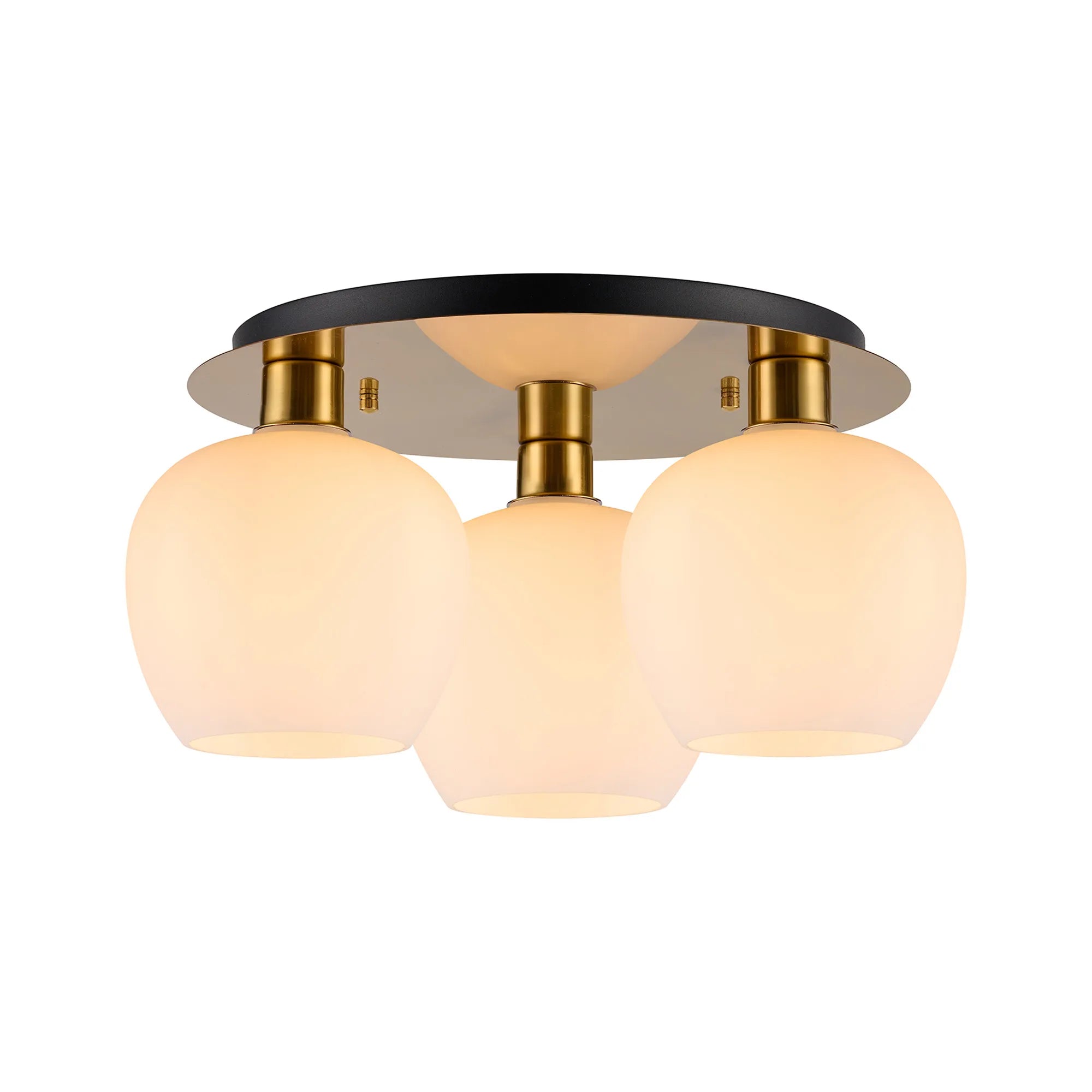 Lori 40cm 3Lt Round Ceiling Flush Light- Antique Gold w Various Finishes