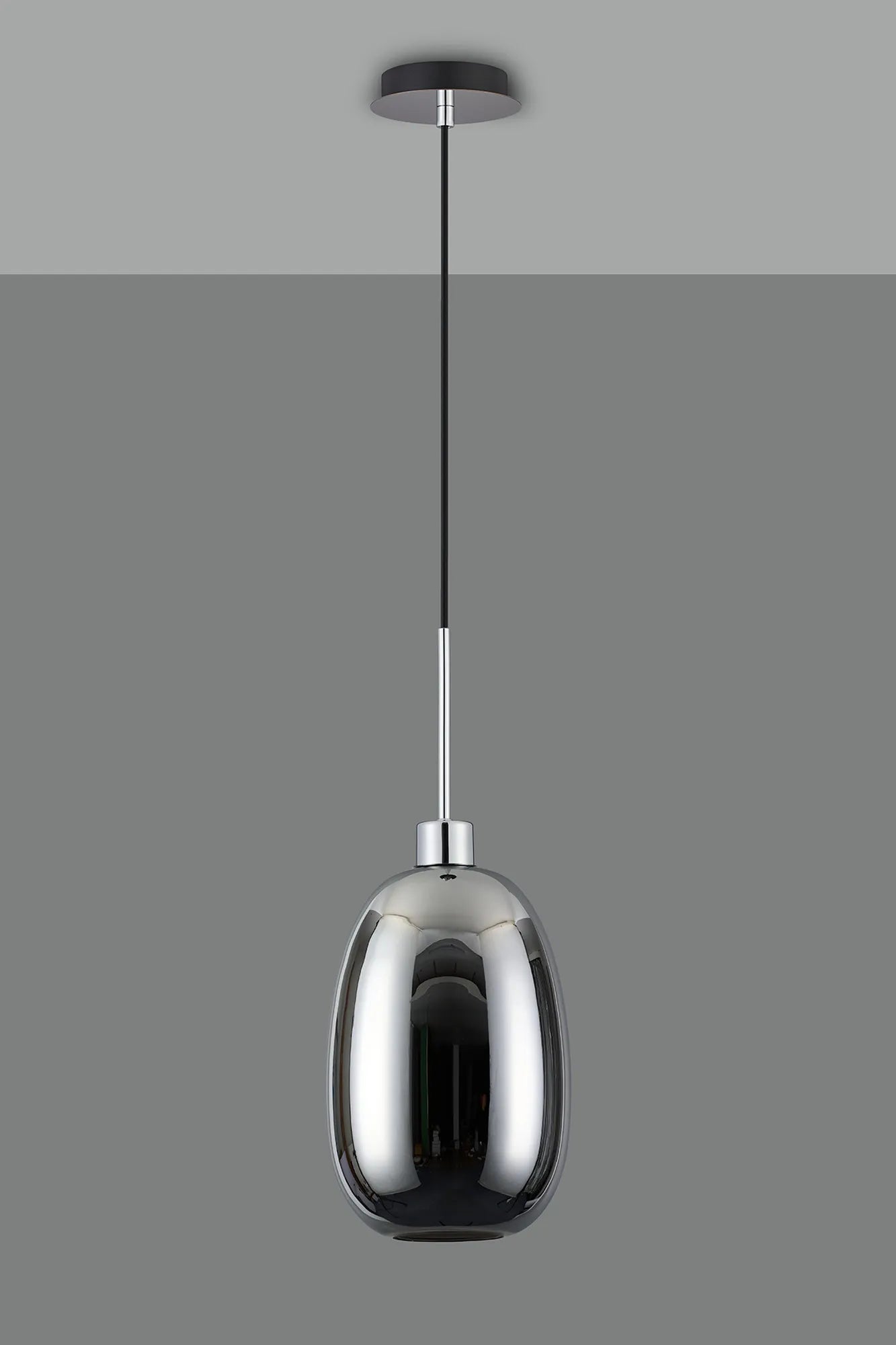 Lori 1.7m Single Pendant 1 Light Adjustable E27 Polished Chrome w Various Finishes