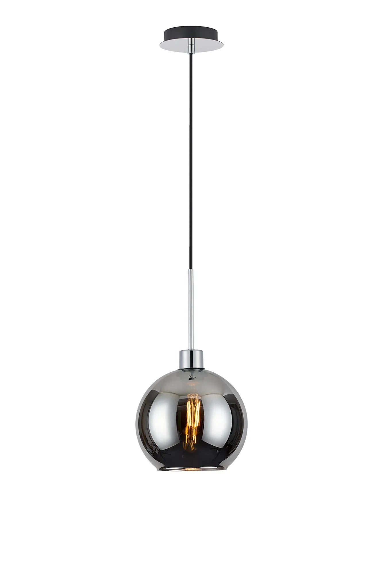 Lori 1.7m Single Pendant 1 Light Adjustable E27 Polished Chrome w Various Finishes