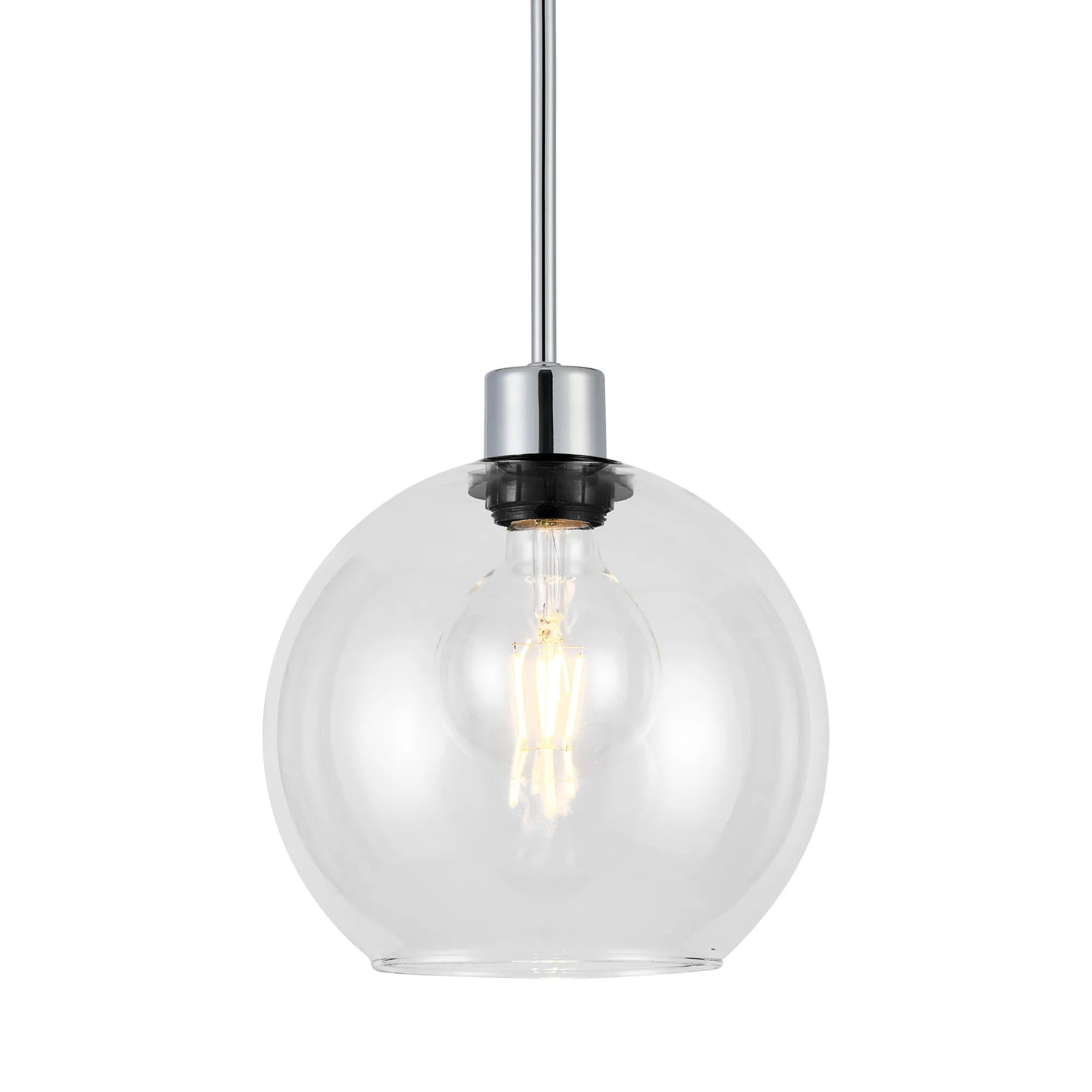 Lori 1.7m Single Pendant 1 Light Adjustable E27 Polished Chrome w Various Finishes
