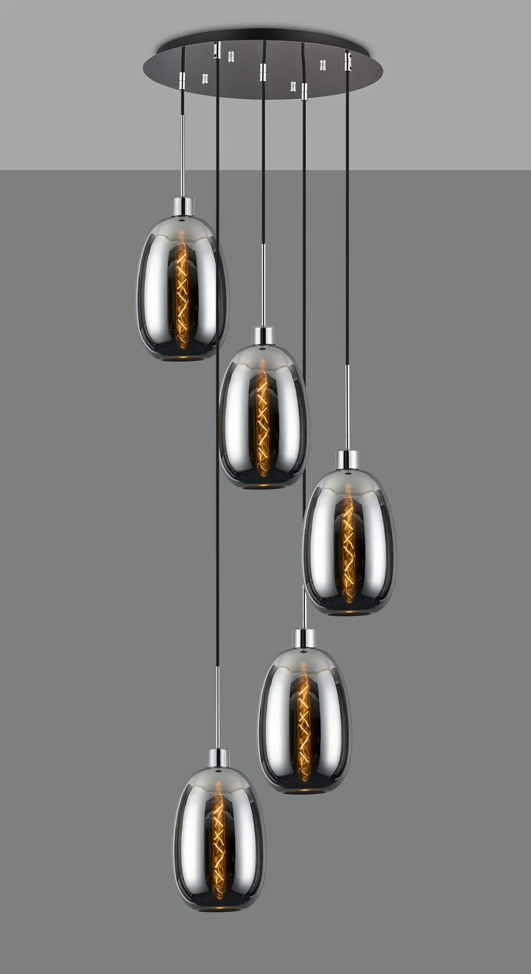 Lori 5 Light Cluster Pendant, Adjustable E27